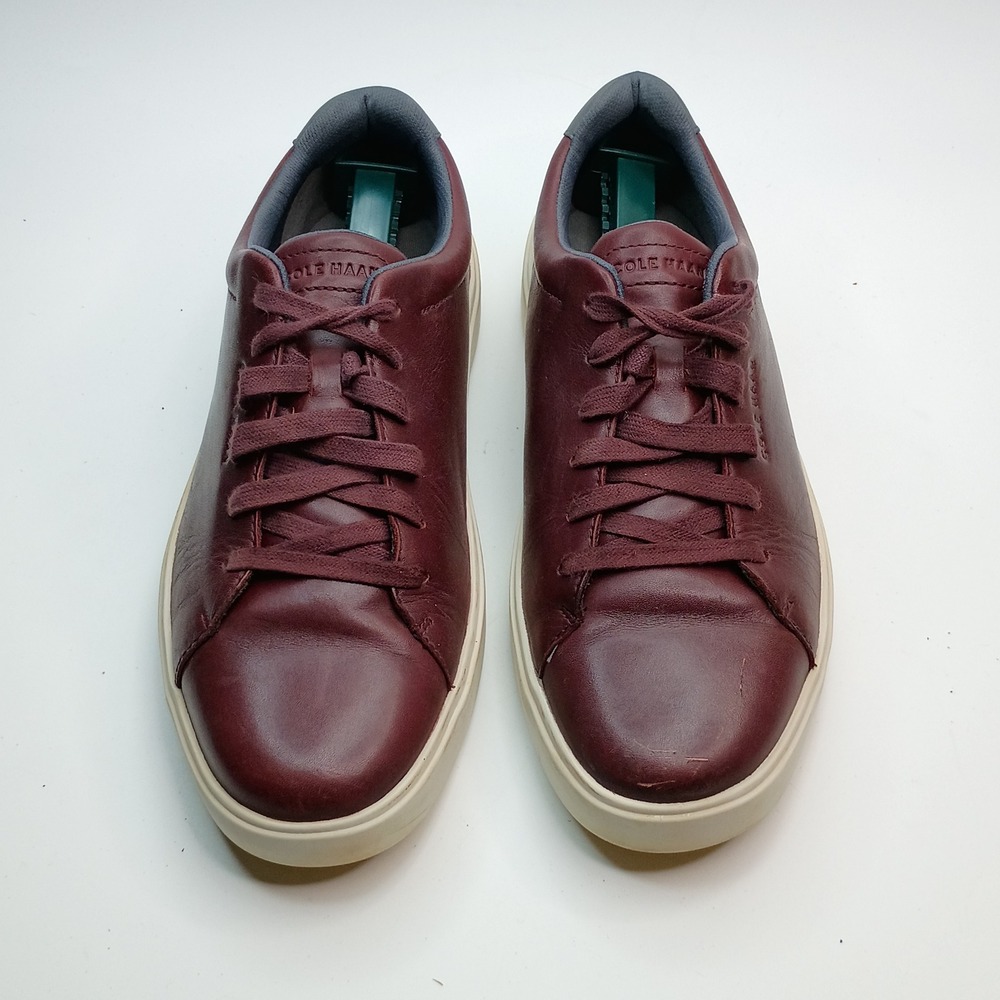 Cole Haan Grand Crosscourt II Mens Burgundy Leather Sneakers C27494 Size 9.5 M - Picture 2 of 11